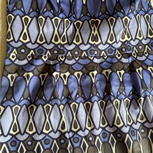 Boden blue gray and periwinkle sleeveless dress polished cotton fabric